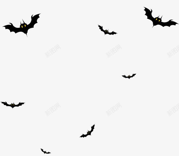 黑色卡通蝙蝠漂浮png免抠素材_新图网 https://ixintu.com 免抠PNG 卡通 漂浮素材 蝙蝠 黑色