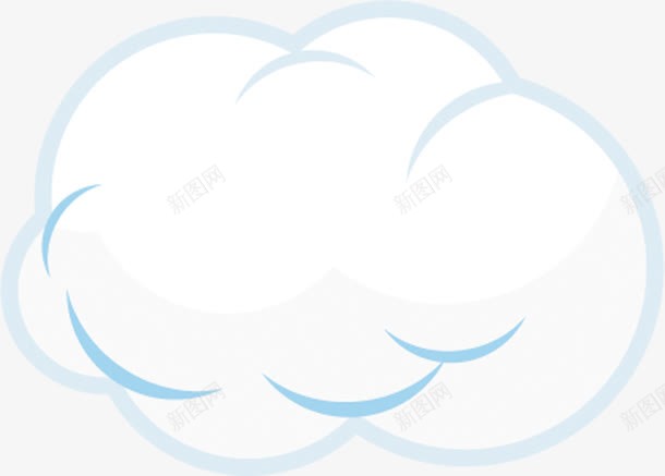 圆形白色卡通云朵png免抠素材_新图网 https://ixintu.com 云朵 卡通 圆形 白色