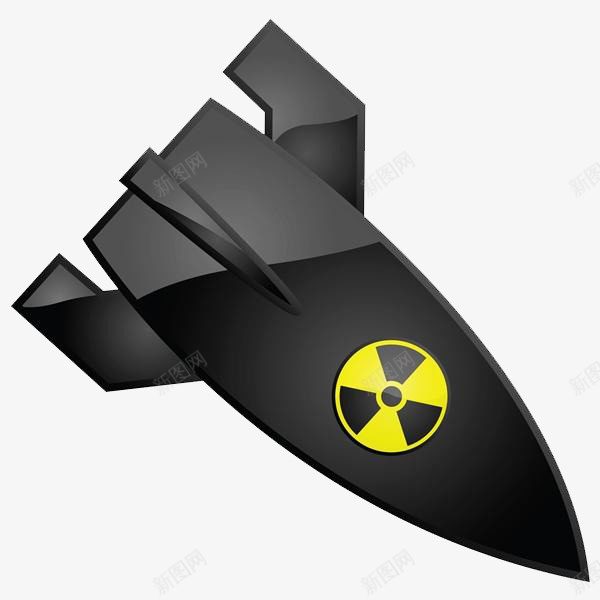 创意黑色核弹元素图标png_新图网 https://ixintu.com 创意 核弹 黑色
