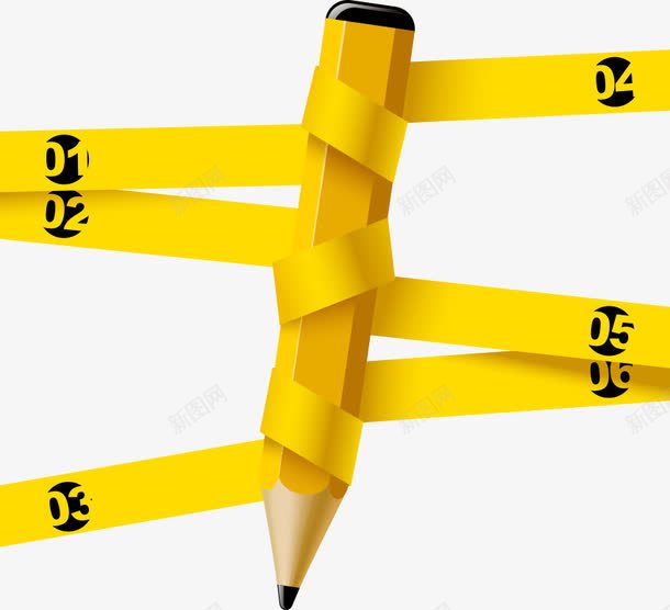 黄色铅笔png免抠素材_新图网 https://ixintu.com 卡通铅笔 数字 矢量铅笔 铅笔 黄色铅笔