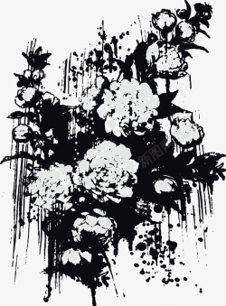 黑色的花黑色的花矢量图高清图片