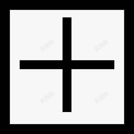 加上方形按钮图标png_新图网 https://ixintu.com 加号 广场 标志 添加 添加符号