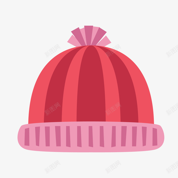 红粉色卡通冬季帽子矢量图ai免抠素材_新图网 https://ixintu.com 冬季 冬季帽子 卡通 日常 粉色 红色 红色帽子 矢量图