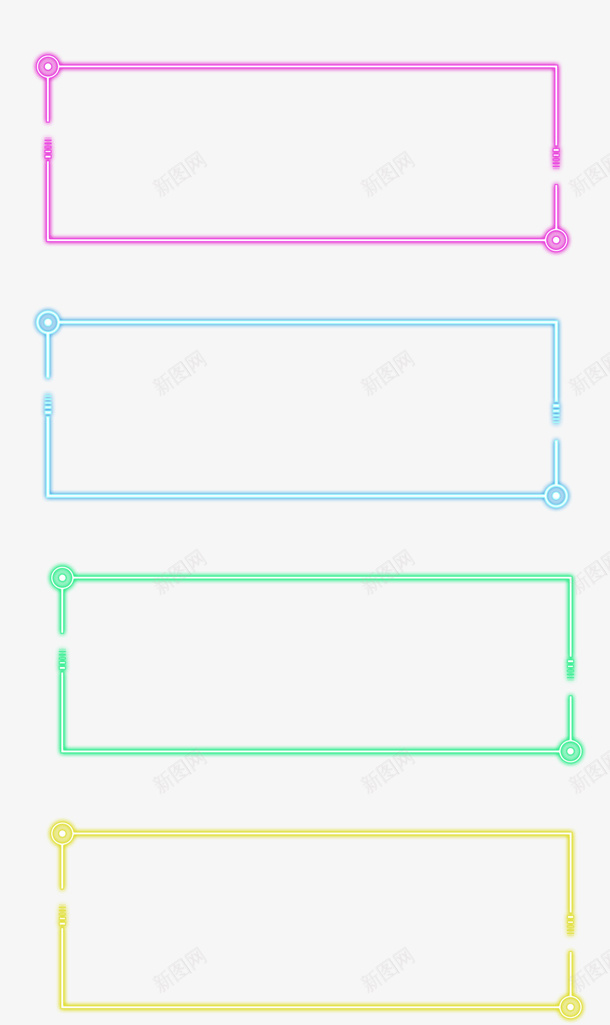 科技风线框科技感多色png免抠素材_新图网 https://ixintu.com 未来感 科技感 科技风 线框
