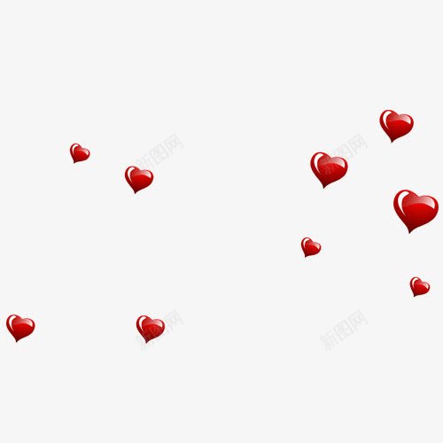 爱心漂浮装饰png免抠素材_新图网 https://ixintu.com 心形装饰 漂浮装饰 爱心气球 爱心漂浮装饰 红色心形
