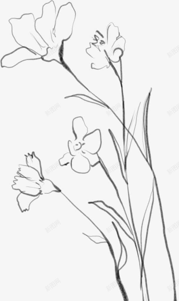 白色卡通手绘花朵美景png免抠素材_新图网 https://ixintu.com 卡通 白色 美景 花朵