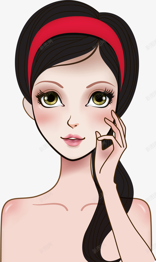 红色卡通女孩装饰图案png免抠素材_新图网 https://ixintu.com 免抠PNG 卡通 女孩 红色 装饰图案