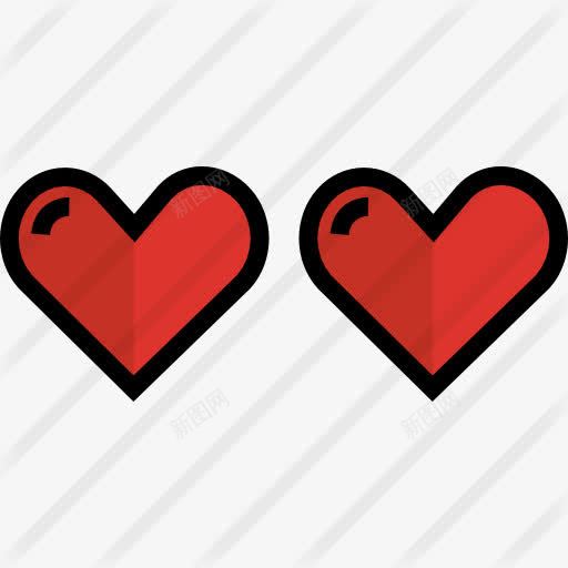 心图标png_新图网 https://ixintu.com 喜爱 心脏率 最喜欢的 标志的形状