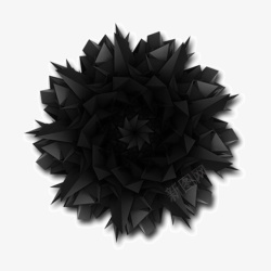 黑色的花素材