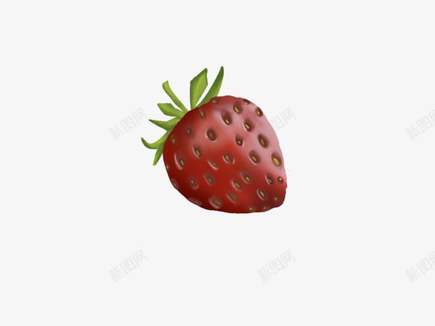 手绘草莓水果png免抠素材_新图网 https://ixintu.com 手绘 水果 红色 草莓