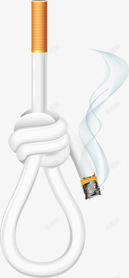 手绘创意香烟png免抠素材_新图网 https://ixintu.com 上吊绳 创意 手绘 香烟