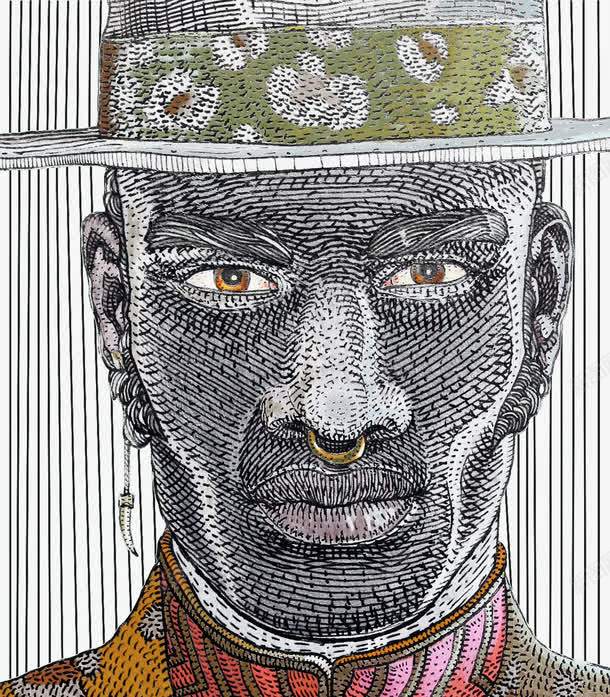 戴着帽子打鼻扣的男人png免抠素材_新图网 https://ixintu.com 戴着帽子的人 打鼻扣的男人 黑白创意插画
