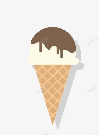 巧克力冰淇淋png免抠素材_新图网 https://ixintu.com 冰淇淋 卡通 雪糕 零食