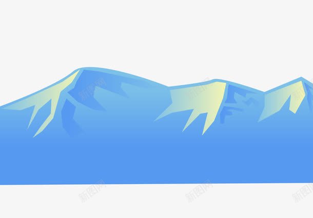 深蓝色的冰山png免抠素材_新图网 https://ixintu.com 冰山 冰峰 山 山川 模型 矢量冰山 蓝色