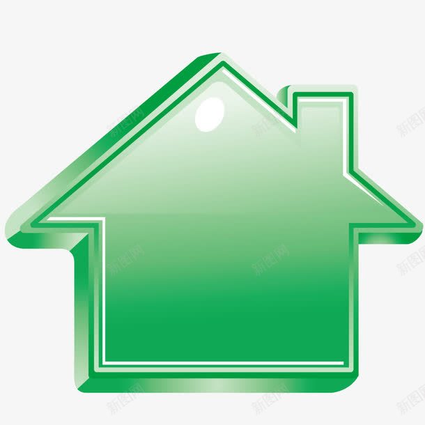 漂亮的小房子png免抠素材_新图网 https://ixintu.com 建筑设计 房子 立体房子 绿色 绿色环保主题
