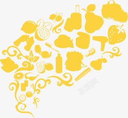 黄色创意水果图标素材