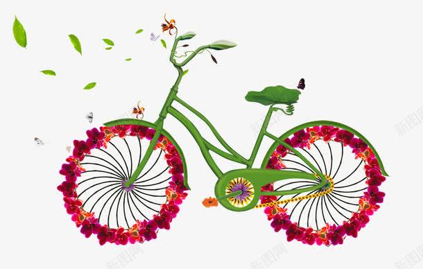 植树节自行车png免抠素材_新图网 https://ixintu.com 植树节 环保 绿化 自行车