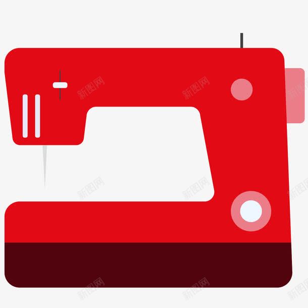 扁平化红色缝纫机png免抠素材_新图网 https://ixintu.com 扁平化 红色 缝纫机 缝纫机免费下载