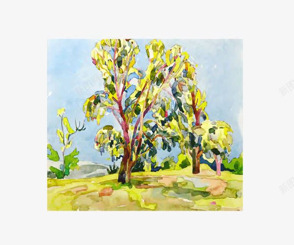 油画上的树png免抠素材_新图网 https://ixintu.com 手绘 树 油画树 风景