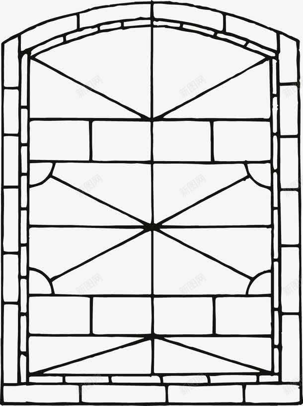 窗户花格png免抠素材_新图网 https://ixintu.com 古典 古窗 窗户 线条 花格