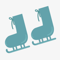 滑雪靴卡通滑雪鞋矢量图高清图片