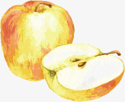 水彩写实苹果矢量图素材