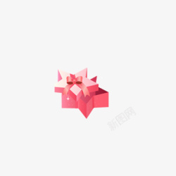 星星形状礼盒粉色素材