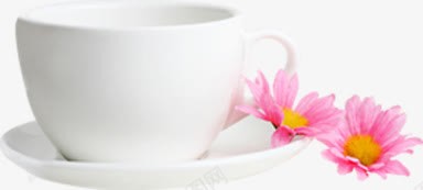 白色咖啡杯粉色花朵png免抠素材_新图网 https://ixintu.com 咖啡 白色 粉色 花朵