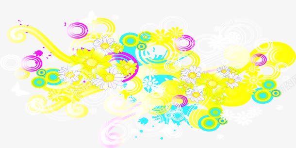 黄色唯美花朵装饰png免抠素材_新图网 https://ixintu.com 花朵 装饰 设计 黄色