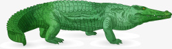 立体鳄鱼立体肥硕的卡通鳄鱼矢量图高清图片
