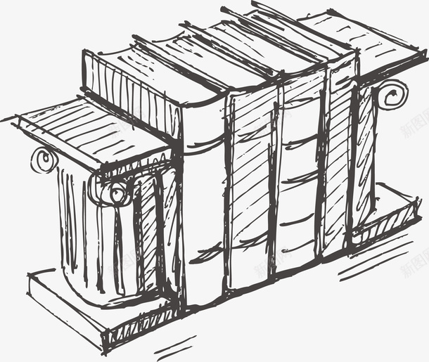 书本书籍矢量图ai免抠素材_新图网 https://ixintu.com 古典 手绘 装饰 矢量图