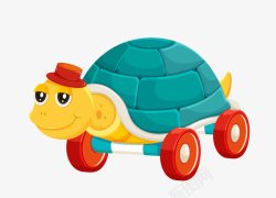 矢量乌龟汽车卡通玩具乌龟汽车高清图片