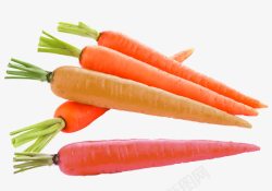 蔬菜摆放清洗过的胡萝卜高清图片
