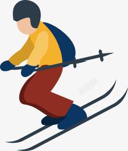 冬季运动滑雪的人素材