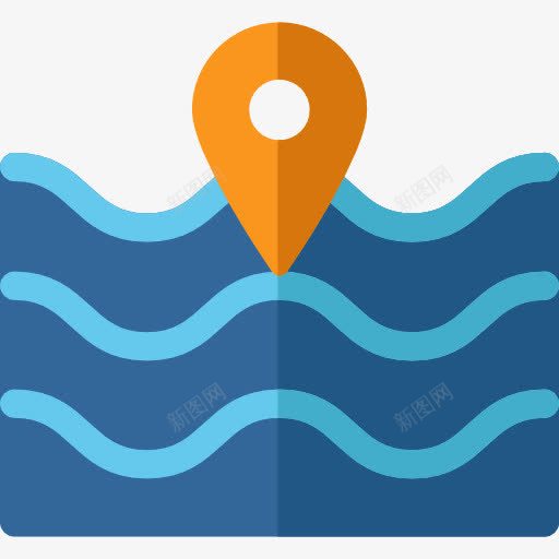 GPS图标png_新图网 https://ixintu.com GPS 位置 占位符 地图 地图上的位置 地图的指针 技术 洋 海 销