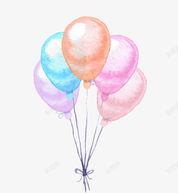彩色一束气球唯美png免抠素材_新图网 https://ixintu.com 一束气球 唯美 彩色气球 矢量气球