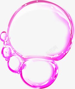 粉色卡通气泡创意素材