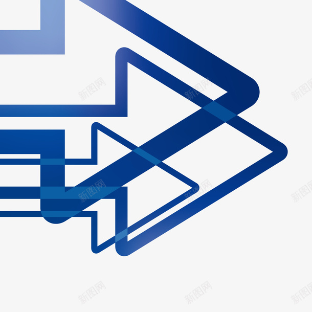 蓝色箭头装饰图案矢量图ai免抠素材_新图网 https://ixintu.com 箭头 箭头装饰图案 蓝色箭头 矢量图