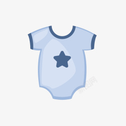 蓝色婴儿服装素材