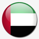 酋长国曼联阿拉伯酋长国国旗国圆形世界高清图片