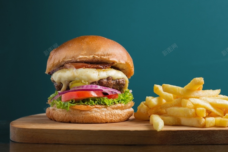 美味汉堡薯条jpg设计背景_新图网 https://ixintu.com 汉堡 美味 薯条 食物 高清