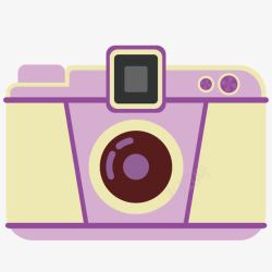 紫色照相机卡通紫色照相机矢量图高清图片