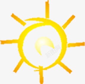 手绘卡通夏日太阳png免抠素材_新图网 https://ixintu.com 卡通 夏日 太阳