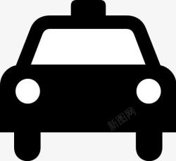 小型车出租车AIGA符号标志素材