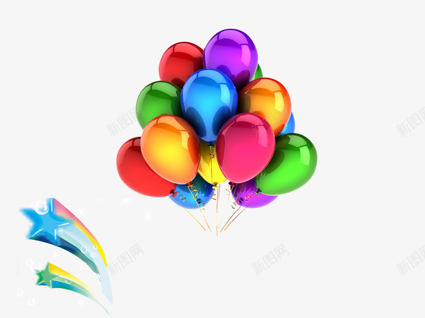 漂浮元素气球星星彩色气球psd免抠素材_新图网 https://ixintu.com 彩色气球 星星 气球 漂浮元素