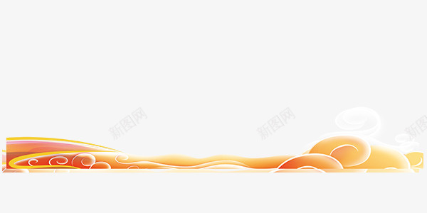 国风手绘祥云psd免抠素材_新图网 https://ixintu.com 国风 手绘 祥云 装饰 黄色