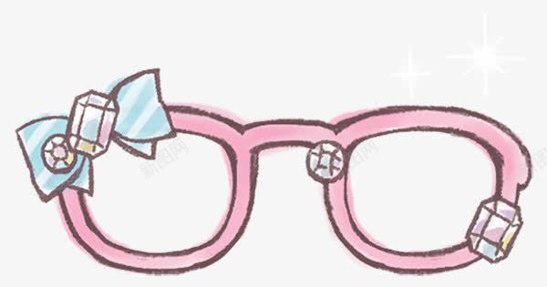 粉色的眼镜png免抠素材_新图网 https://ixintu.com 眼镜 粉色 蝴蝶结