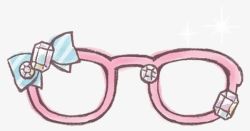 粉色的眼镜素材