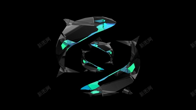 水晶简约黑色鲸鱼jpg设计背景_新图网 https://ixintu.com 循环 水晶 简约 素材 鲸鱼 黑色底图