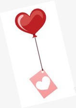 红色的心形气球png免抠素材_新图网 https://ixintu.com 气球 红色